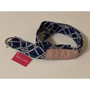 NEW! Ame & Lulu Golf Belt Leather Tee Holder 42" Women's One Size Pink Blue Rope